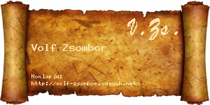 Volf Zsombor névjegykártya